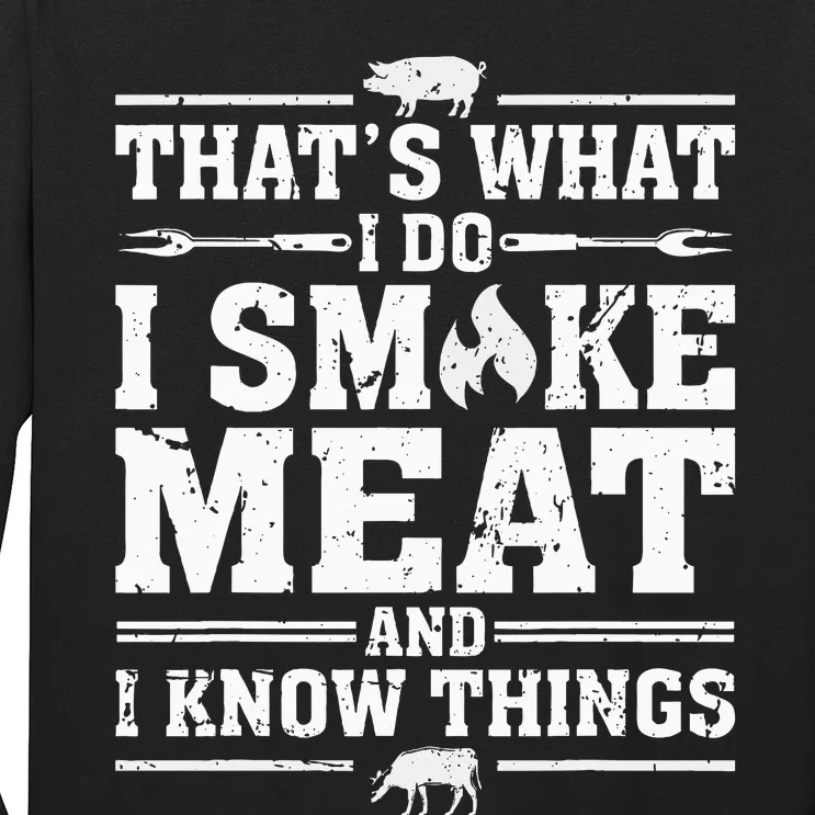 ID Smoke That Funny Meat Bbq Season Smoker & Grilling Long Sleeve Shirt