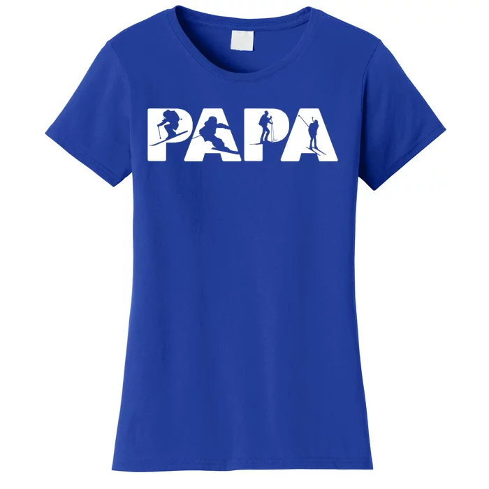 Its Skiing Time Dad I Love Being Skiing Papa Gift Women's T-Shirt