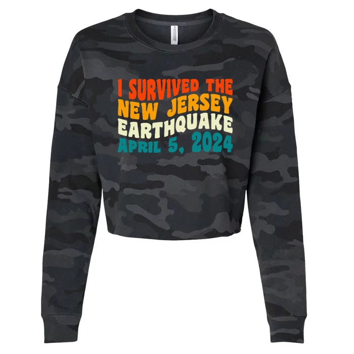 I Survived The New Jersey 4.8 Magnitude Earthquake Cropped Pullover Crew