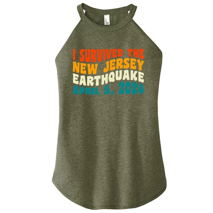 I Survived The New Jersey 4.8 Magnitude Earthquake Women’s Perfect Tri Rocker Tank