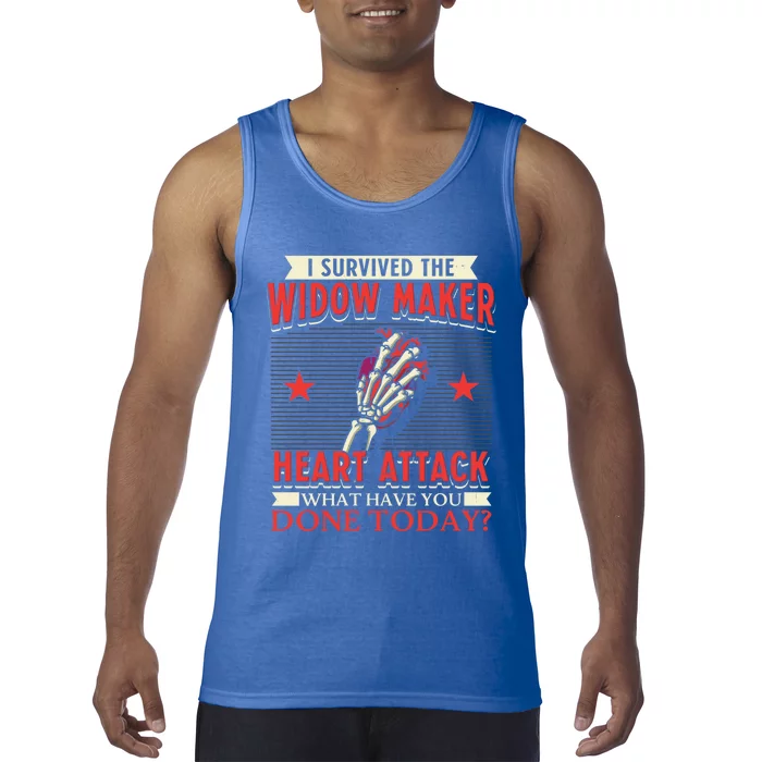 I Survived The Widow Maker Heart Attack Cardiac Arrest Meaningful Gift Tank Top