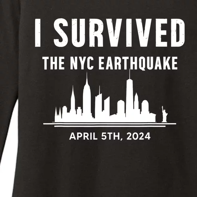 I Survived The Nyc Earthquake 5th April 2024 Womens CVC Long Sleeve Shirt