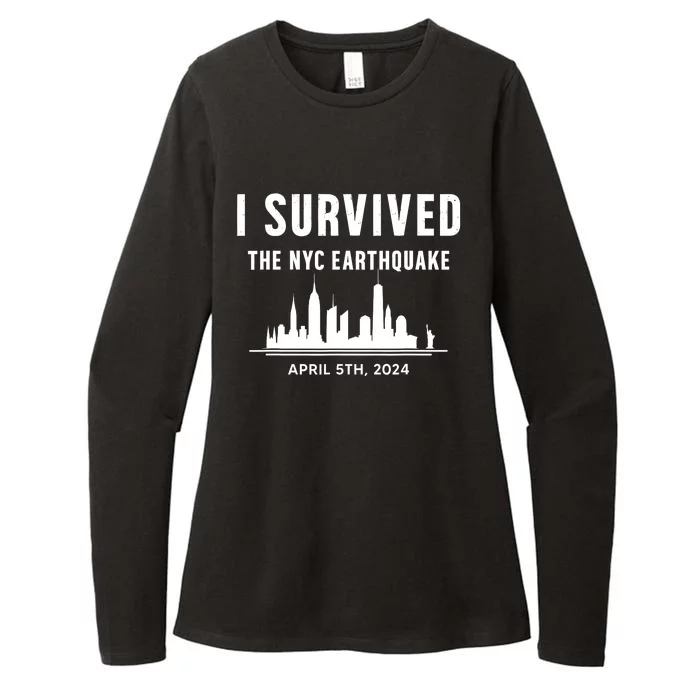 I Survived The Nyc Earthquake 5th April 2024 Womens CVC Long Sleeve Shirt