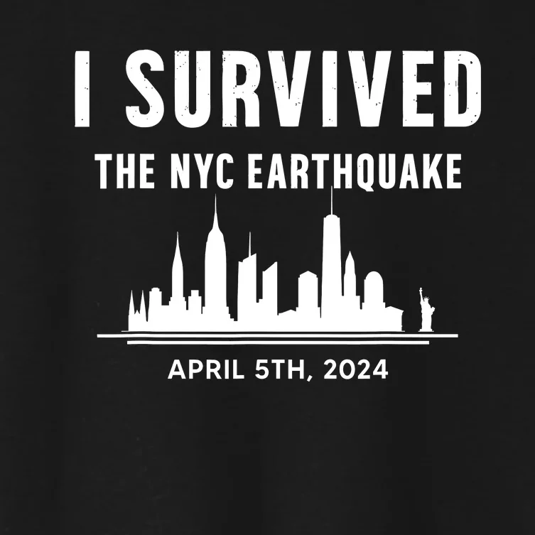 I Survived The Nyc Earthquake 5th April 2024 Women's Crop Top Tee