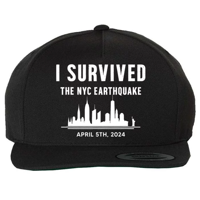 I Survived The Nyc Earthquake 5th April 2024 Wool Snapback Cap