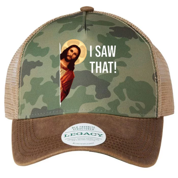 I Saw That Funny Christian Jesus Graphic Legacy Tie Dye Trucker Hat