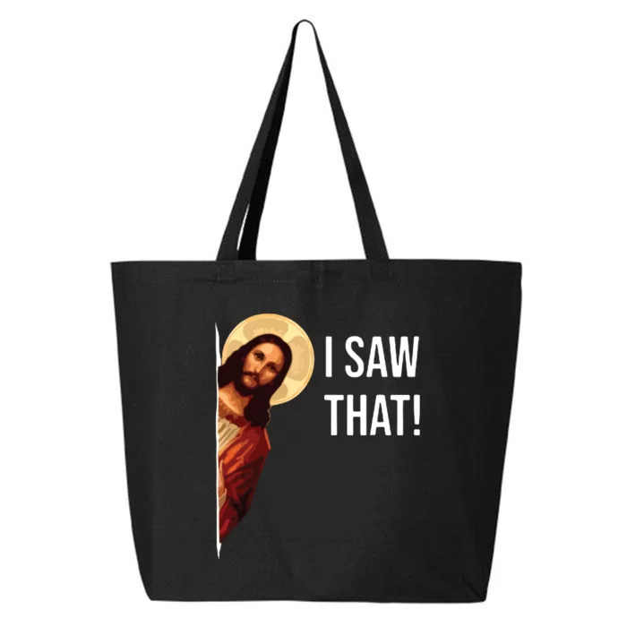 I Saw That Funny Christian Jesus Graphic 25L Jumbo Tote