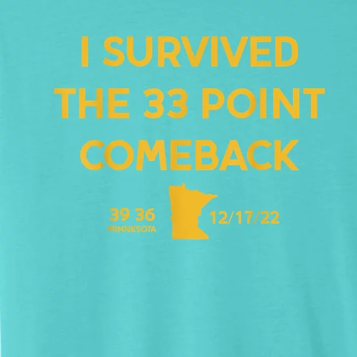 I Survived The 33 Point Comeback Football ChromaSoft Performance T-Shirt