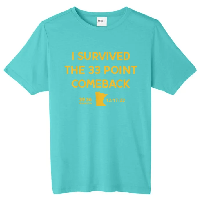 I Survived The 33 Point Comeback Football ChromaSoft Performance T-Shirt