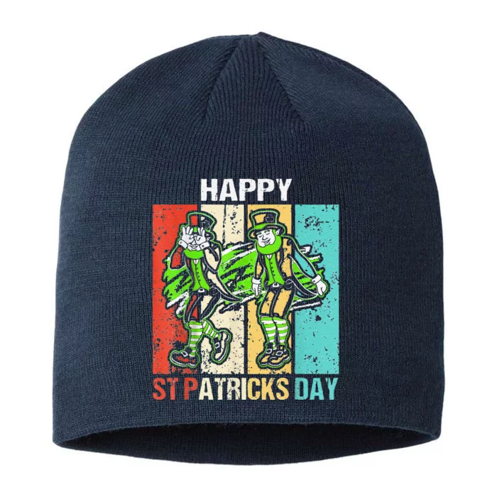 Irish Shamrock Tie Dye Happy St Patrick's Day Go Lucky Gifts 8 1/2in Sustainable Knit Beanie