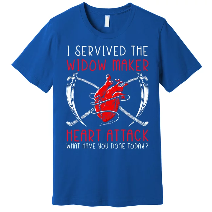 I Survived The Widow Maker Heart Attack Heart Disease Gift Premium T-Shirt