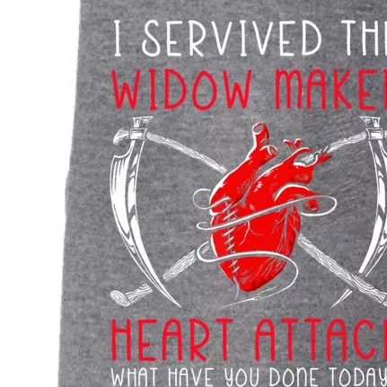 I Survived The Widow Maker Heart Attack Heart Disease Gift Doggie 3-End Fleece Hoodie