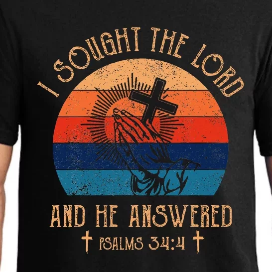 I Sought The Lord And He Answered Me Cross Bible Pajama Set