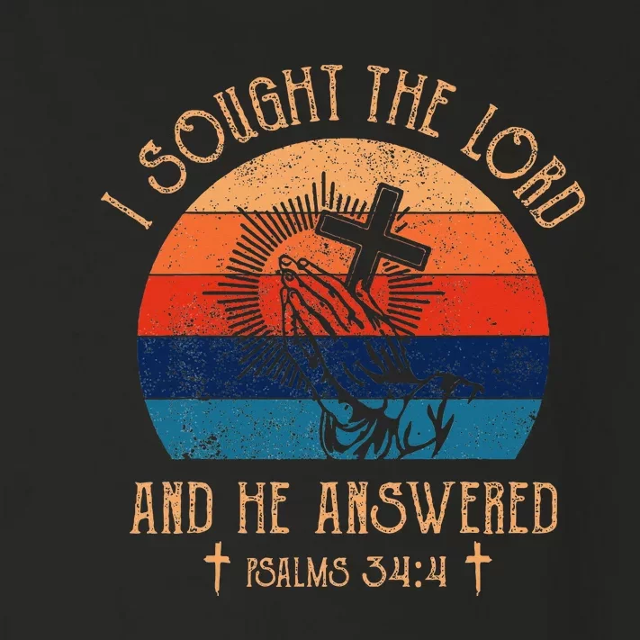 I Sought The Lord And He Answered Me Cross Bible Toddler Long Sleeve Shirt