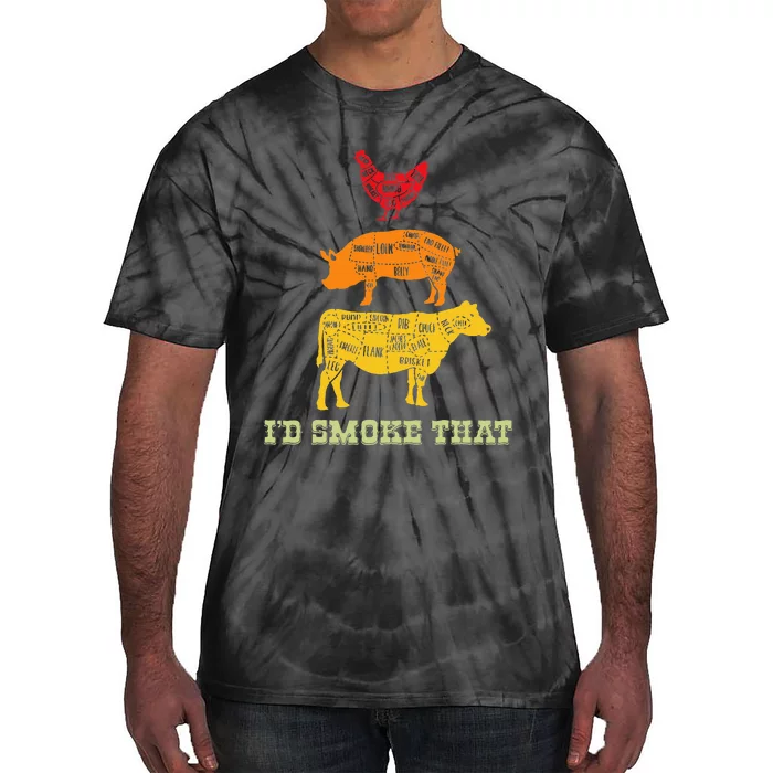 Id Smoke That Barbecue BBQ Tie-Dye T-Shirt