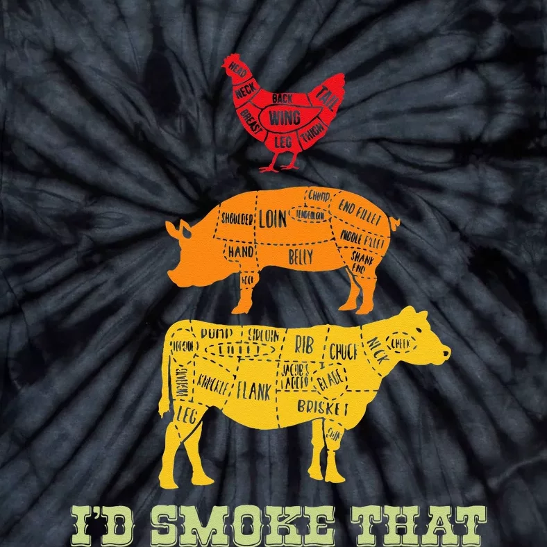 Id Smoke That Barbecue BBQ Tie-Dye T-Shirt