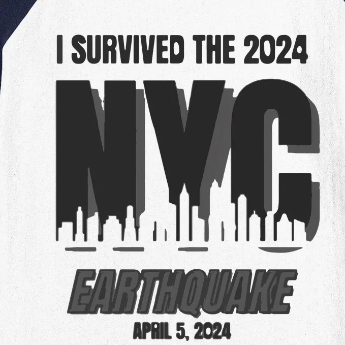 I Survived The 2024 Nyc Earthquake Baseball Sleeve Shirt