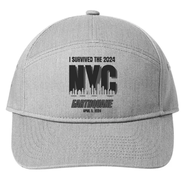 I Survived The 2024 Nyc Earthquake 7-Panel Snapback Hat