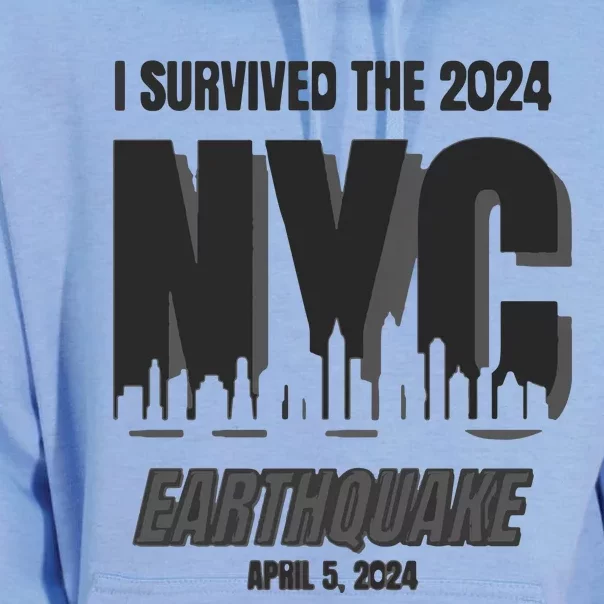 I Survived The 2024 Nyc Earthquake Unisex Surf Hoodie