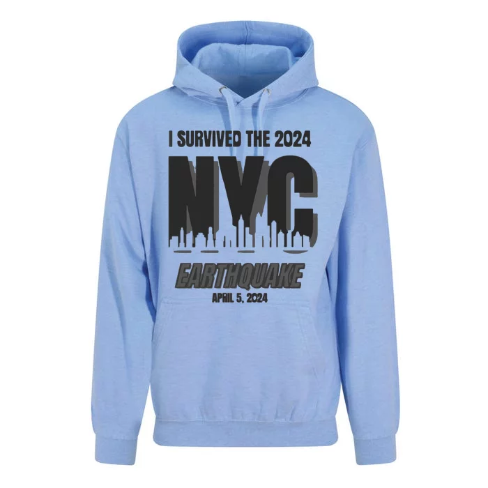 I Survived The 2024 Nyc Earthquake Unisex Surf Hoodie