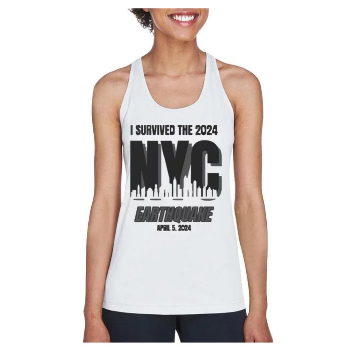 I Survived The 2024 Nyc Earthquake Women's Racerback Tank