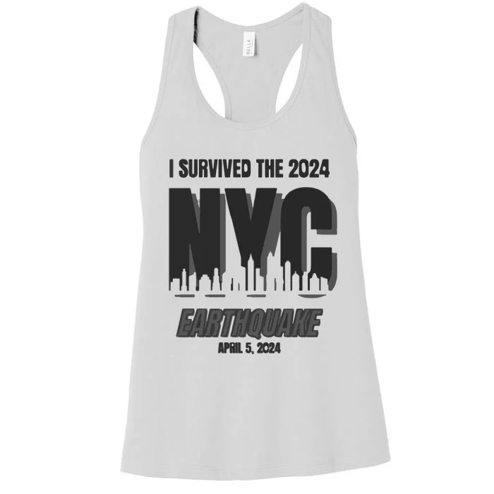 I Survived The 2024 Nyc Earthquake Women's Racerback Tank