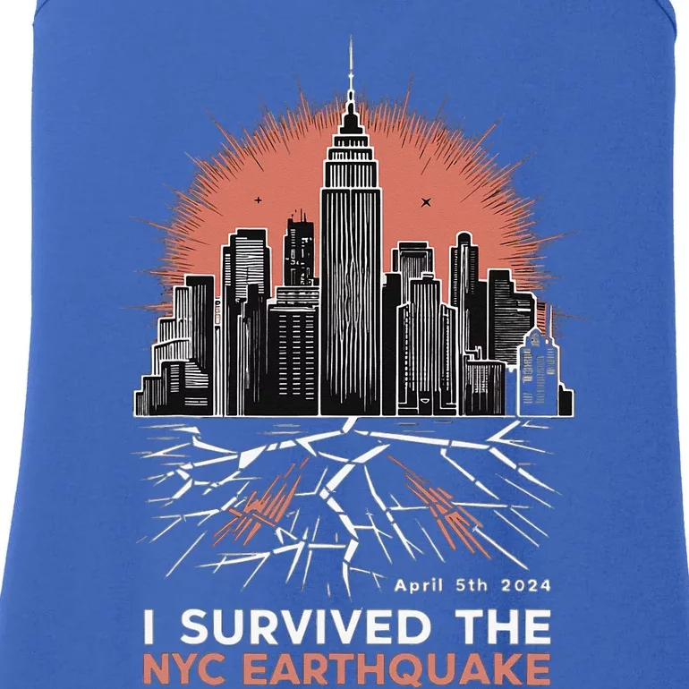 I Survived The Nyc Earthquake Ladies Essential Tank