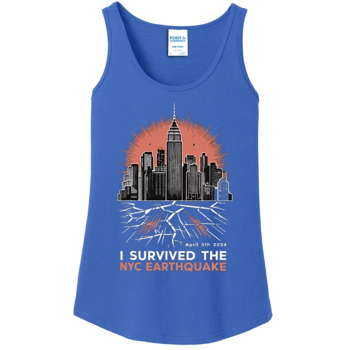 I Survived The Nyc Earthquake Ladies Essential Tank