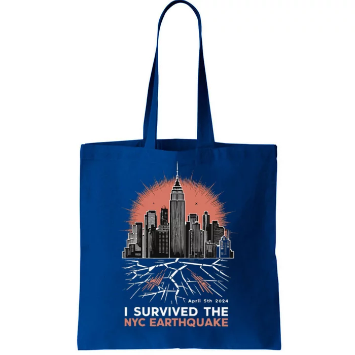 I Survived The Nyc Earthquake Tote Bag