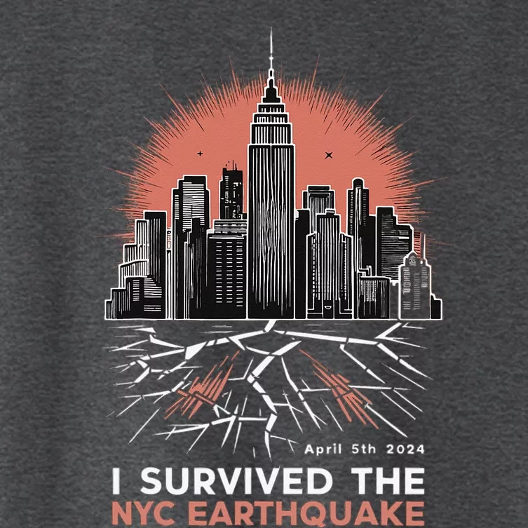 I Survived The Nyc Earthquake Women's Crop Top Tee