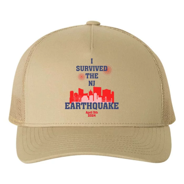 I Survived The Nj Earthquake Yupoong Adult 5-Panel Trucker Hat