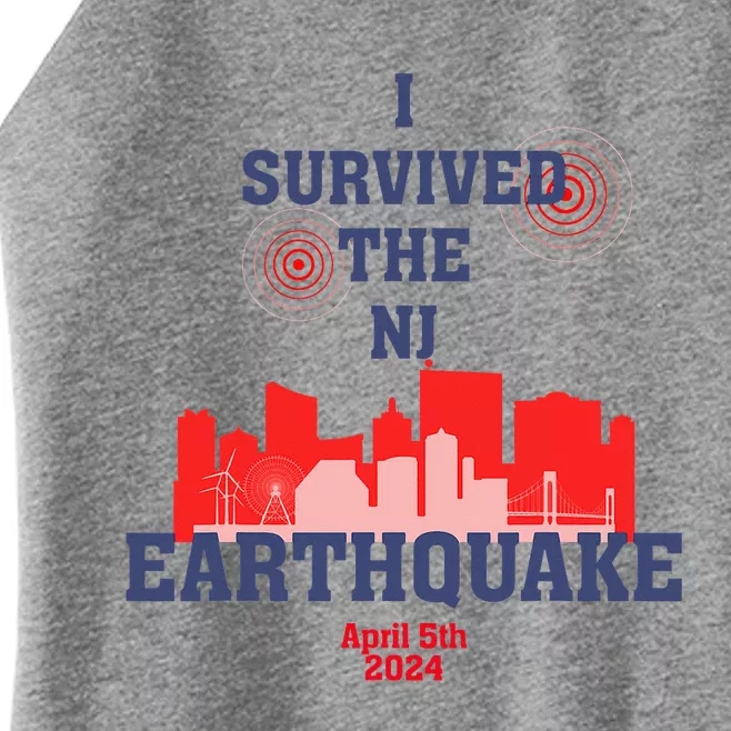 I Survived The Nj Earthquake Women’s Perfect Tri Rocker Tank