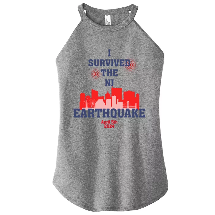 I Survived The Nj Earthquake Women’s Perfect Tri Rocker Tank