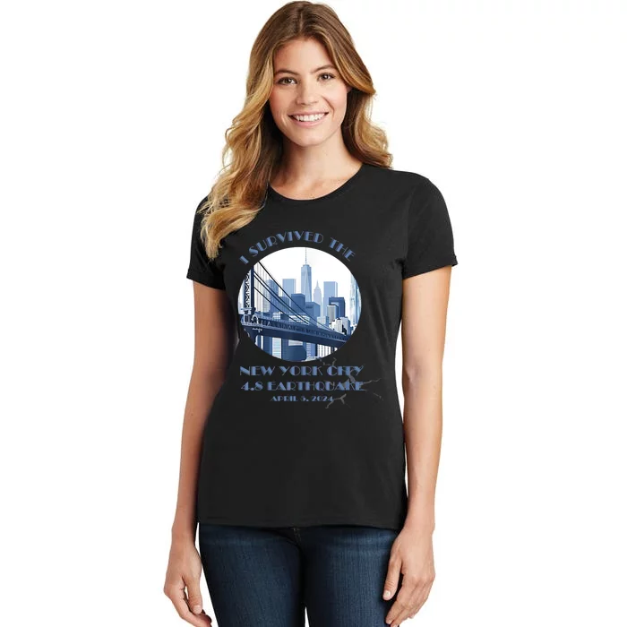 I Survived The New York Earthquake Survivor April 5 2024 Women's T-Shirt