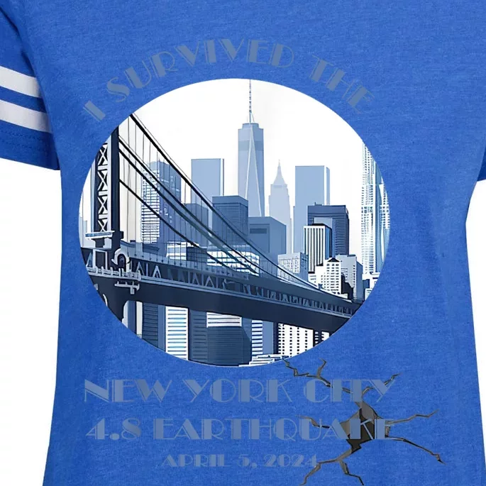 I Survived The New York Earthquake Survivor April 5 2024 Enza Ladies Jersey Football T-Shirt