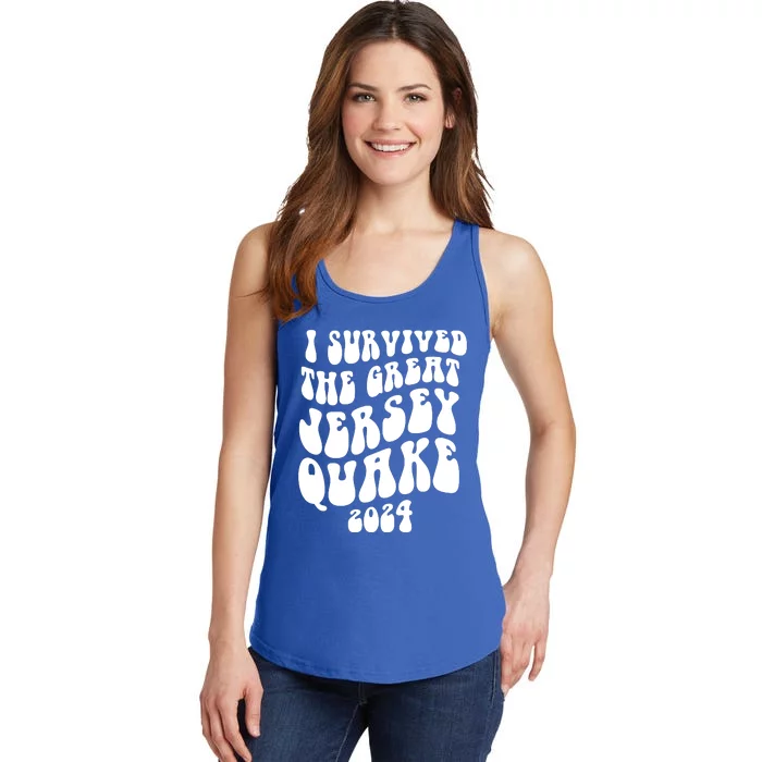 I Survived The New Jersey Earthquake Ladies Essential Tank