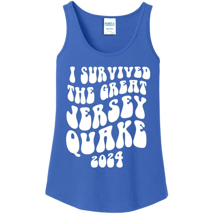 I Survived The New Jersey Earthquake Ladies Essential Tank