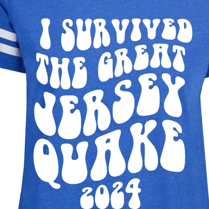 I Survived The New Jersey Earthquake Enza Ladies Jersey Football T-Shirt