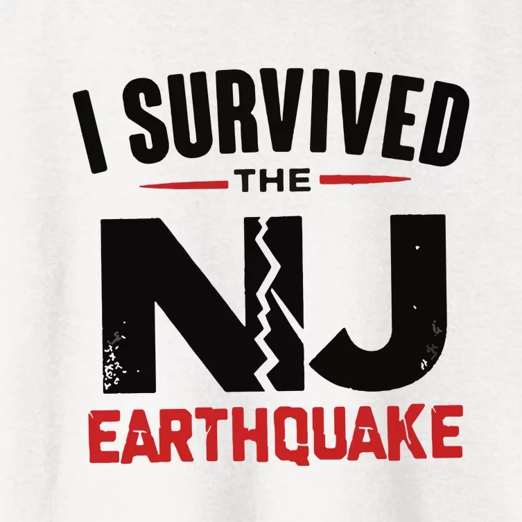 I Survived The New Jersey Earthquake Women's Crop Top Tee