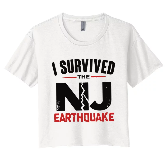 I Survived The New Jersey Earthquake Women's Crop Top Tee