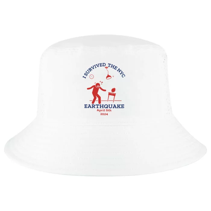 I Survived The Nyc Earthquake Funny April 5th 2024 Cool Comfort Performance Bucket Hat