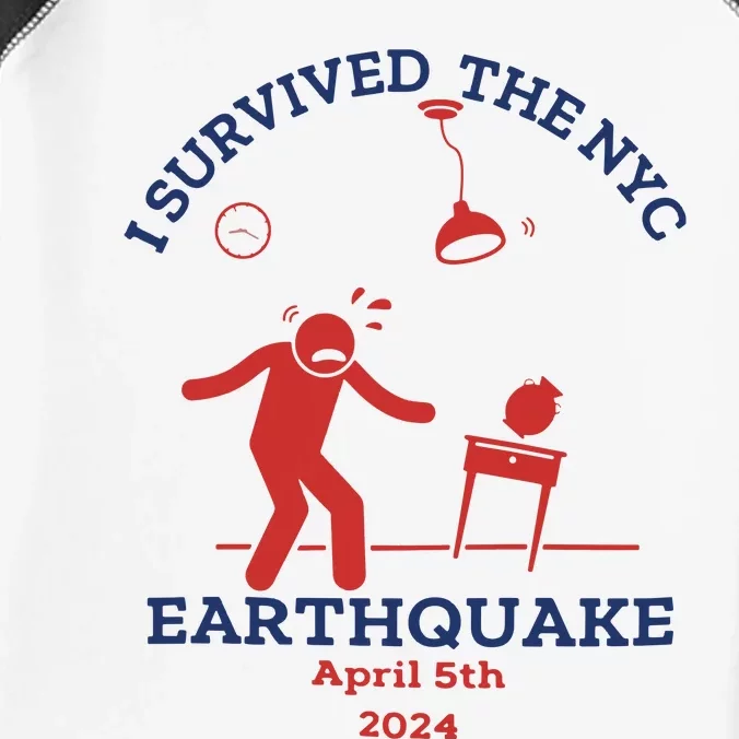 I Survived The Nyc Earthquake Funny April 5th 2024 Infant Baby Jersey Bodysuit