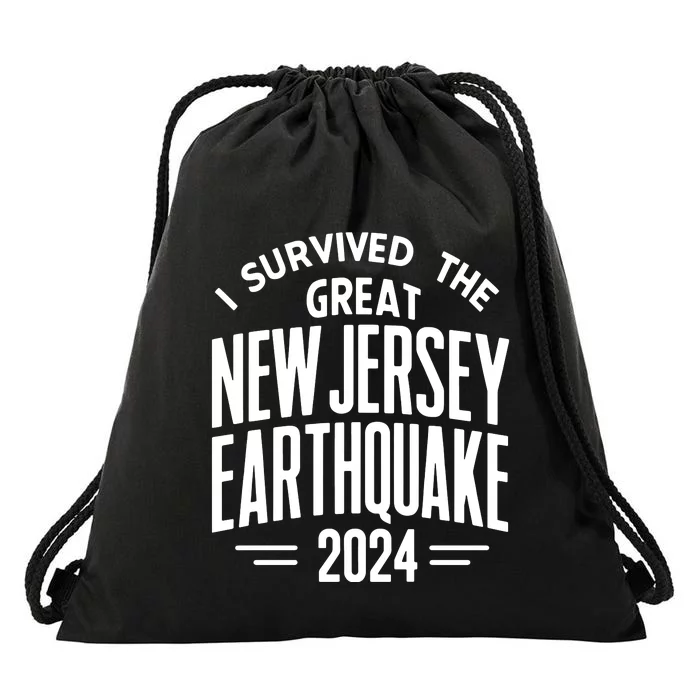 I Survived The Quake Of 2024. Drawstring Bag