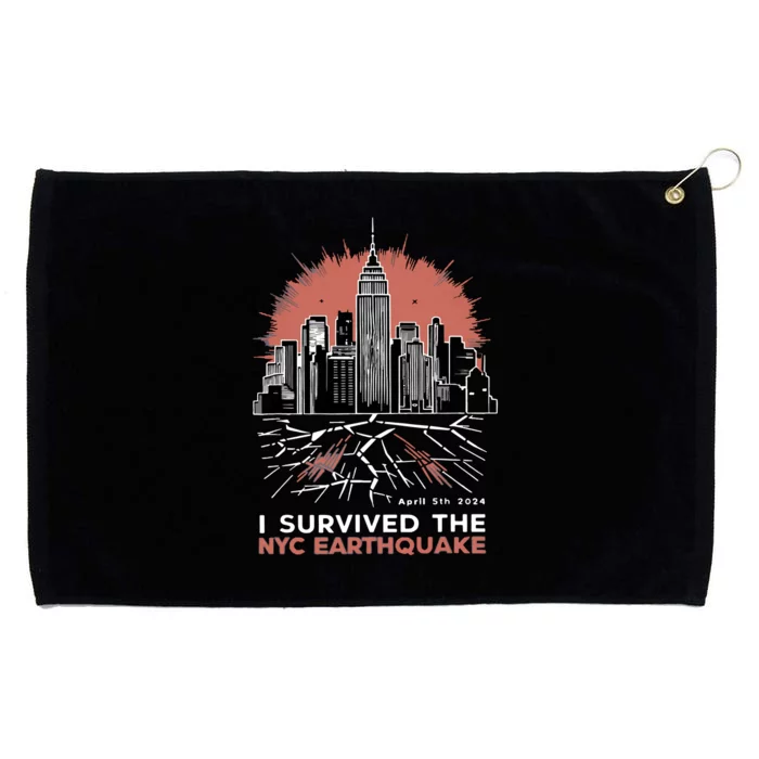 I Survived The Nyc Earthquake Grommeted Golf Towel