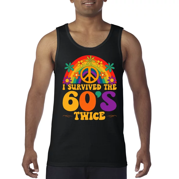 I Survived The 60s Twice Sixties 70th Birthday Tank Top