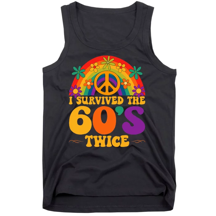 I Survived The 60s Twice Sixties 70th Birthday Tank Top