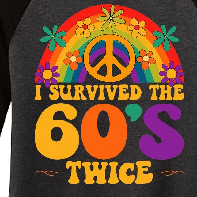 I Survived The 60s Twice Sixties 70th Birthday Women's Tri-Blend 3/4-Sleeve Raglan Shirt