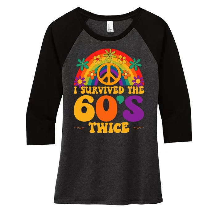 I Survived The 60s Twice Sixties 70th Birthday Women's Tri-Blend 3/4-Sleeve Raglan Shirt