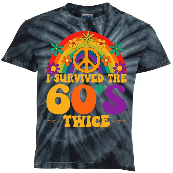 I Survived The 60s Twice Sixties 70th Birthday Kids Tie-Dye T-Shirt