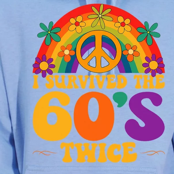 I Survived The 60s Twice Sixties 70th Birthday Unisex Surf Hoodie